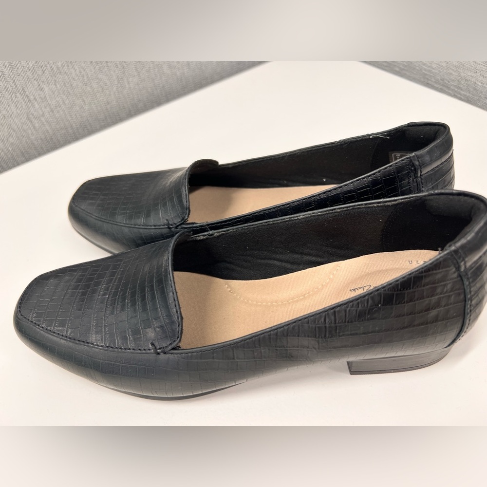 Clarke black loafers